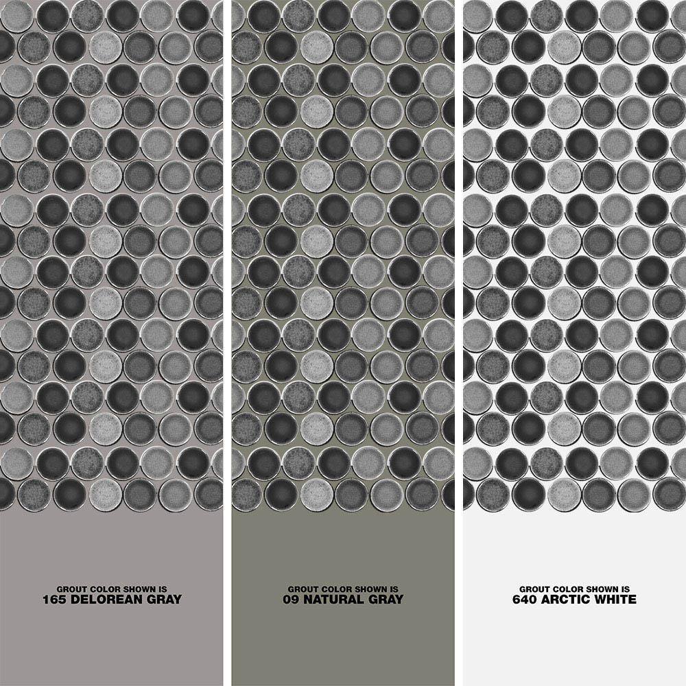 Daltile Decor Accents Hanlon Bee 10 in. x 11 in. x 8 mm Porcelain Penny Round Mosaic Floor and Wall Tile (0.83 sq. ft. / piece)