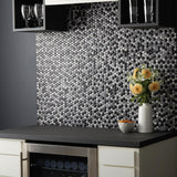 Daltile Decor Accents Hanlon Bee 10 in. x 11 in. x 8 mm Porcelain Penny Round Mosaic Floor and Wall Tile (0.83 sq. ft. / piece)