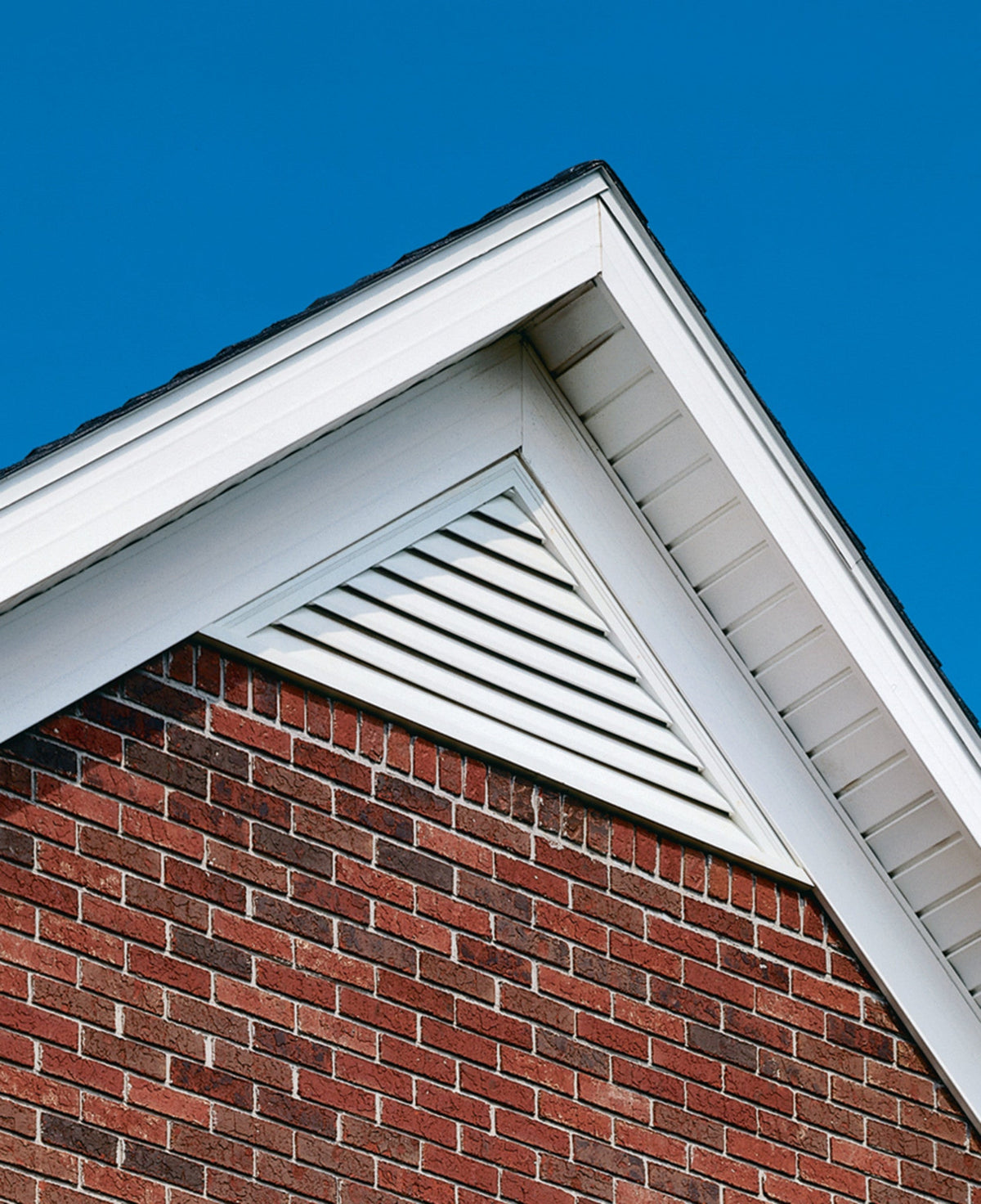 Fypon 24 in. x 36 in. x 2 in. Polyurethane Decorative Peaked Louver, Pitch 12/12