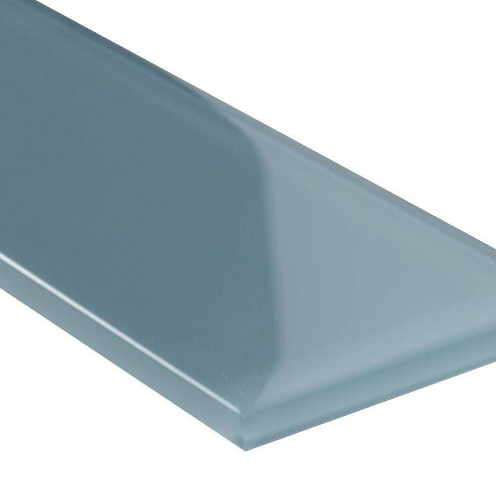 MSI Harbor 3 in. x 9 in. x 8mm Glossy Glass Gray Subway Tile (3.8 sq. ft. / case)