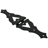 Hardware Essentials 10 in. Black Heavy Duty Ornamental Strap Hinge (4-Pack)
