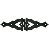Hardware Essentials 10 in. Black Heavy Duty Ornamental Strap Hinge (4-Pack)