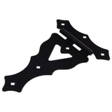Hardware Essentials 10 in. Black Heavy Duty Ornamental T-Hinge (4-Pack)