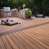 Trex Transcend 1 in. x 6 in. x 1 ft. Havana Gold Composite Deck Board Sample - Brown