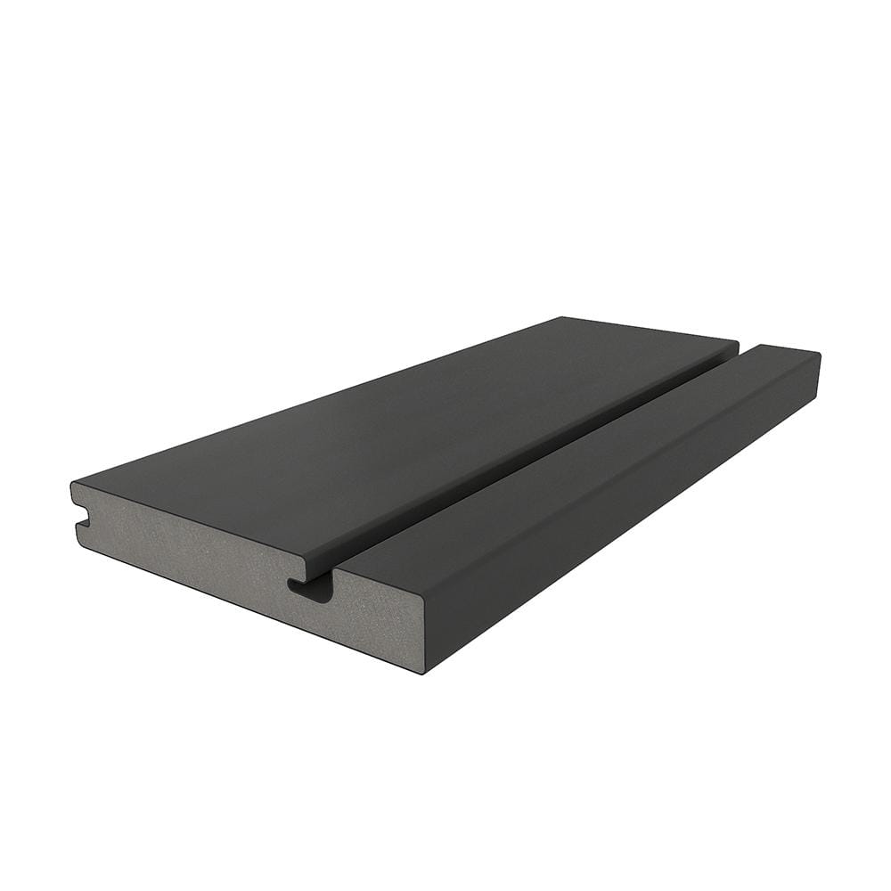NewTechWood UltraShield Naturale Columbus 1 in. x 6 in. x 1 ft. Hawaiian Charcoal Composite Hybrid Deck Board Sample