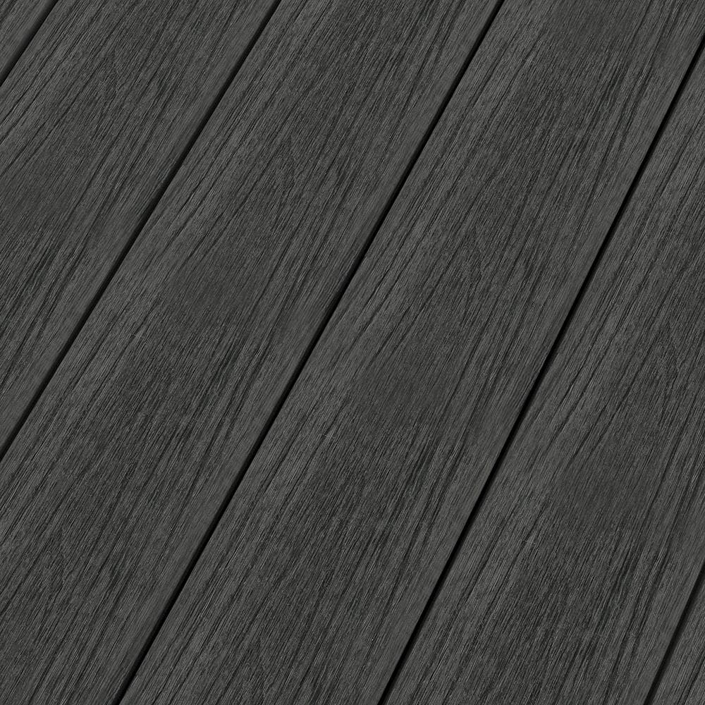 NewTechWood UltraShield Naturale Columbus 1 in. x 6 in. x 1 ft. Hawaiian Charcoal Composite Hybrid Deck Board Sample