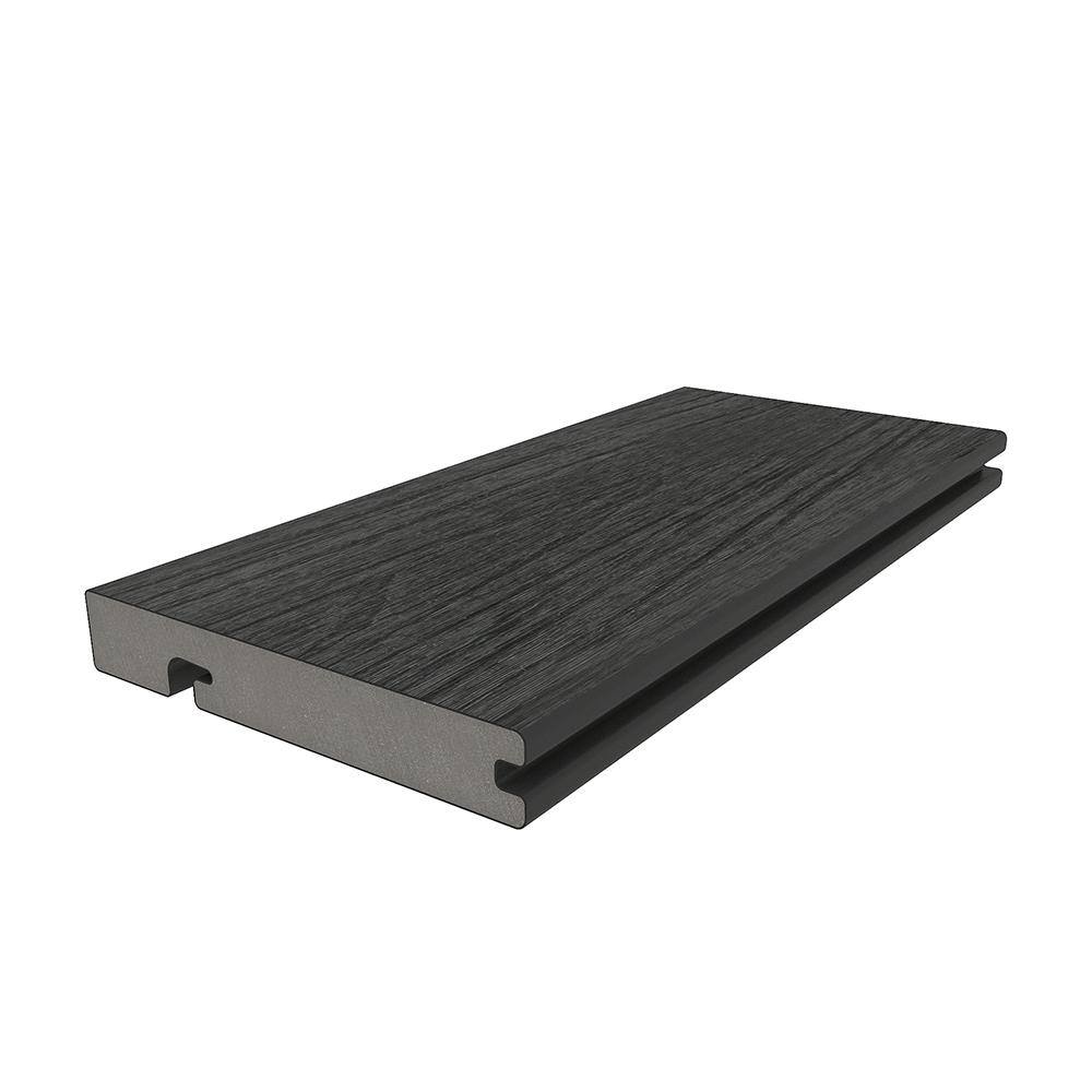 NewTechWood UltraShield Naturale Columbus 1 in. x 6 in. x 8 ft. Hawaiian Charcoal Hybrid Composite Decking Board