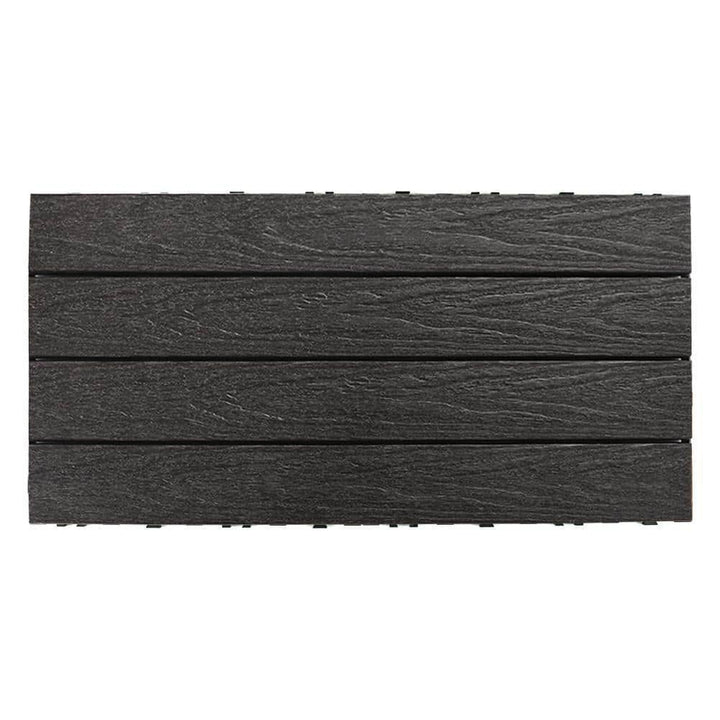 NewTechWood UltraShield Naturale 1 ft. x 2 ft. Quick Deck Outdoor Composite Deck Tile in Hawaiian Charcoal (20 sq. ft. per Box)
