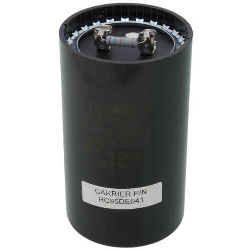 Carrier HC95DE041 capacitor - front view (Voltage: 330v; MFD: 262)
