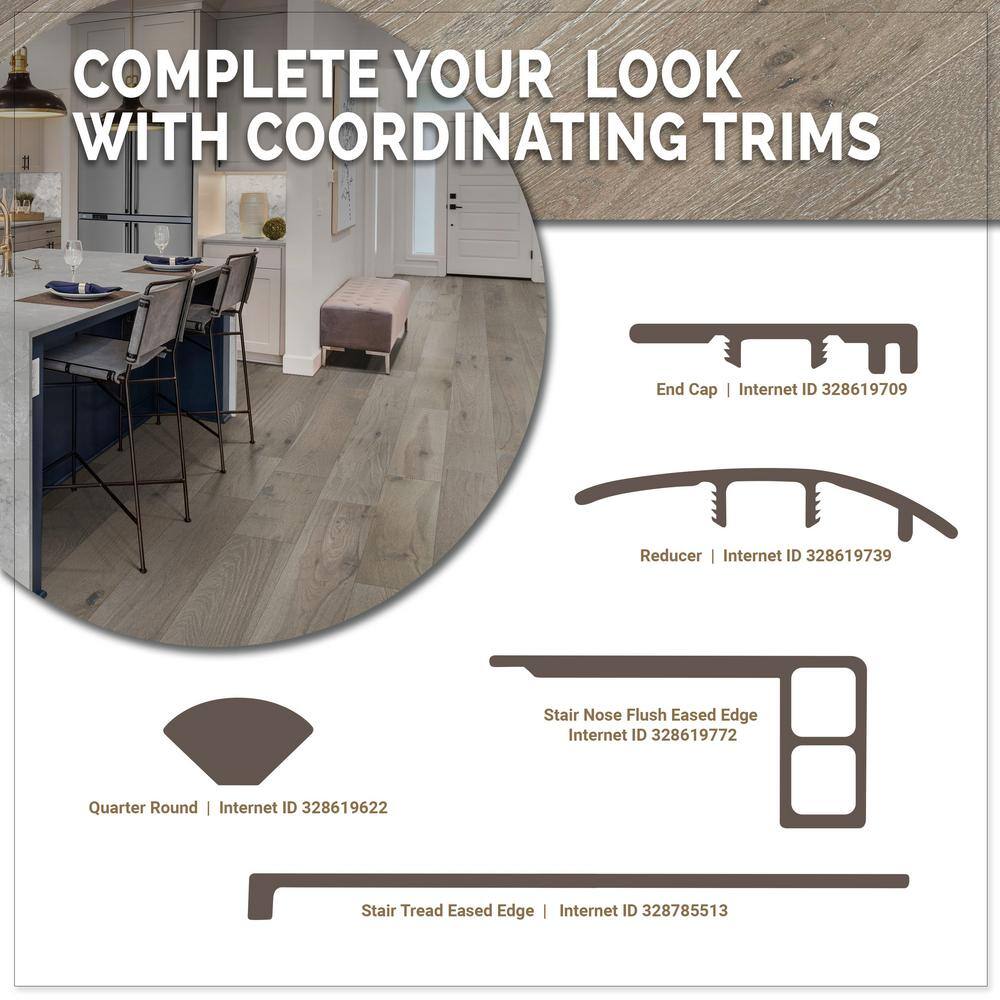 MSI Heninger Lake White Oak XXL 5/8 in. T x 9.45 in.W Tongue and Groove Engineered Hardwood Flooring(1363.92 sq. ft./pallet)