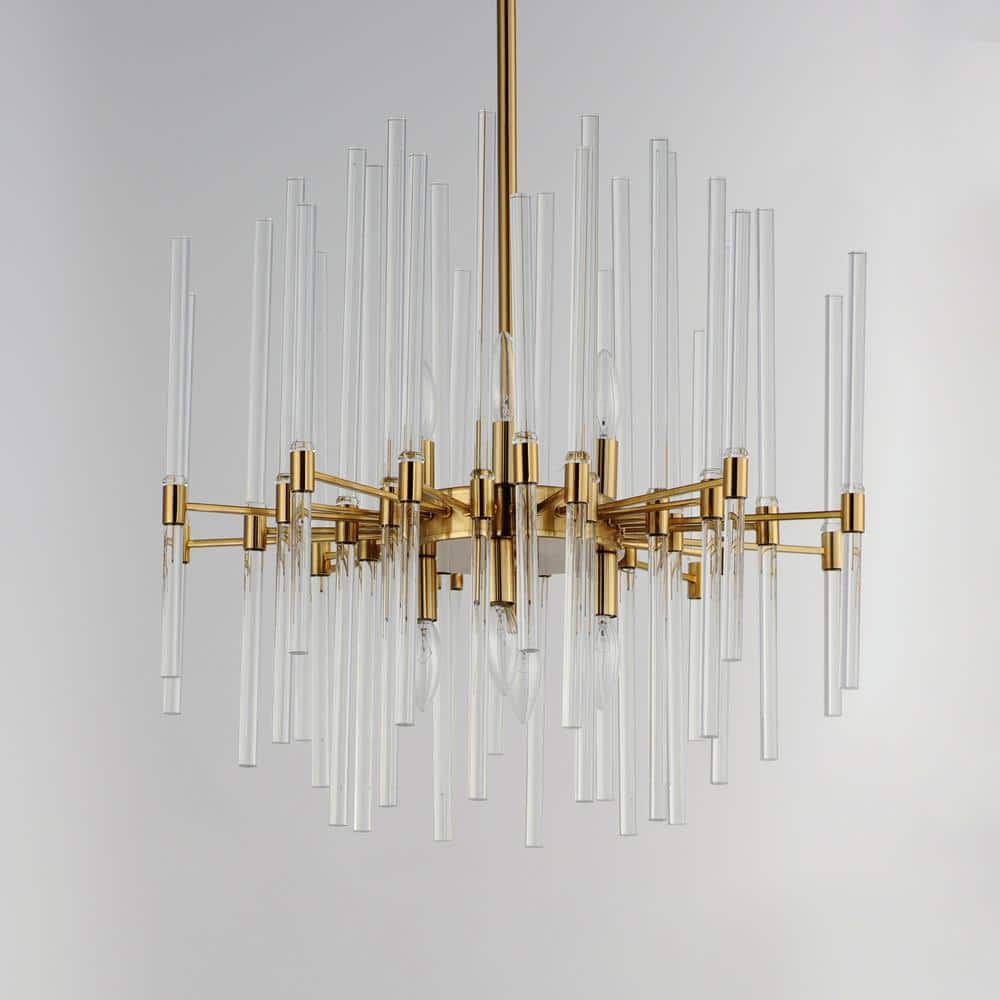 Maxim Lighting Divine 8-Light Heritage Gray Chandelier, 23.5 in. W x 21.75 in. H