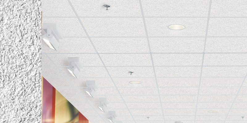 Armstrong Ceilings 48-in x 24-in Cirrus 6-Pack White Textured 15/16-in Drop Acoustic Panel Ceiling Tiles