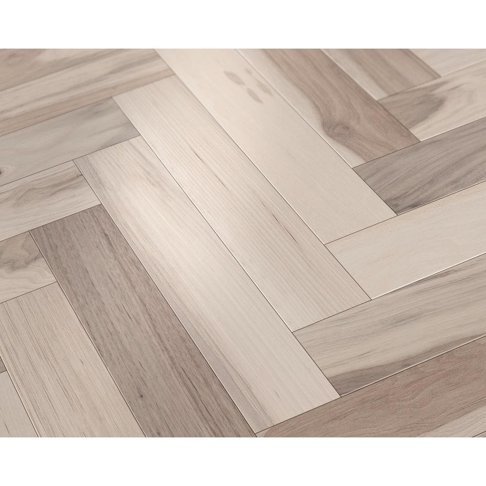 CENTURY FLOORING Nautical Hickory Solid Hardwood Flooring Herringbone 3/4 in. Thick x 3.25 in. W x 16.25 in. L Fixed Length (16.50sq. ft)