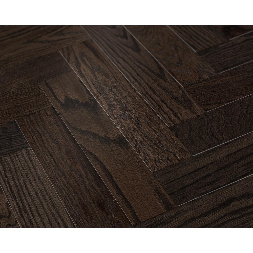 CENTURY FLOORING Charcoal Oak Solid Hardwood Flooring Herringbone 3/4 in. Thick x 3.25 in. W x 16.25 in. L Fixed Length (16.50sq. ft.)