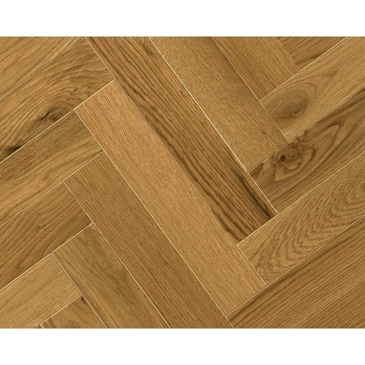 CENTURY FLOORING Clover Honey Oak Solid Hardwood Flooring Herringbone 3/4 in. Thick x 3.25 in. W x 16.25 in. L Fixed Length (16.50sq. ft)