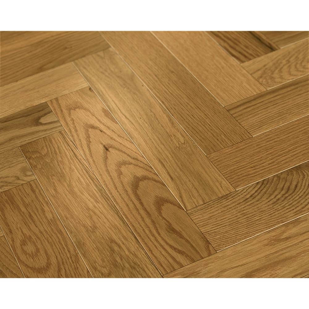 CENTURY FLOORING Clover Honey Oak Solid Hardwood Flooring Herringbone 3/4 in. Thick x 3.25 in. W x 16.25 in. L Fixed Length (16.50sq. ft)