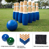 Hey! Play! 8 in. Wooden Lawn Bowling Set