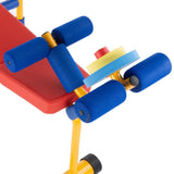 Hey! Play! Toy Weight Bench Workout Equipment Set for Beginner Exercise, Weightlifting with Leg Press & Barbell-Easy Assembly