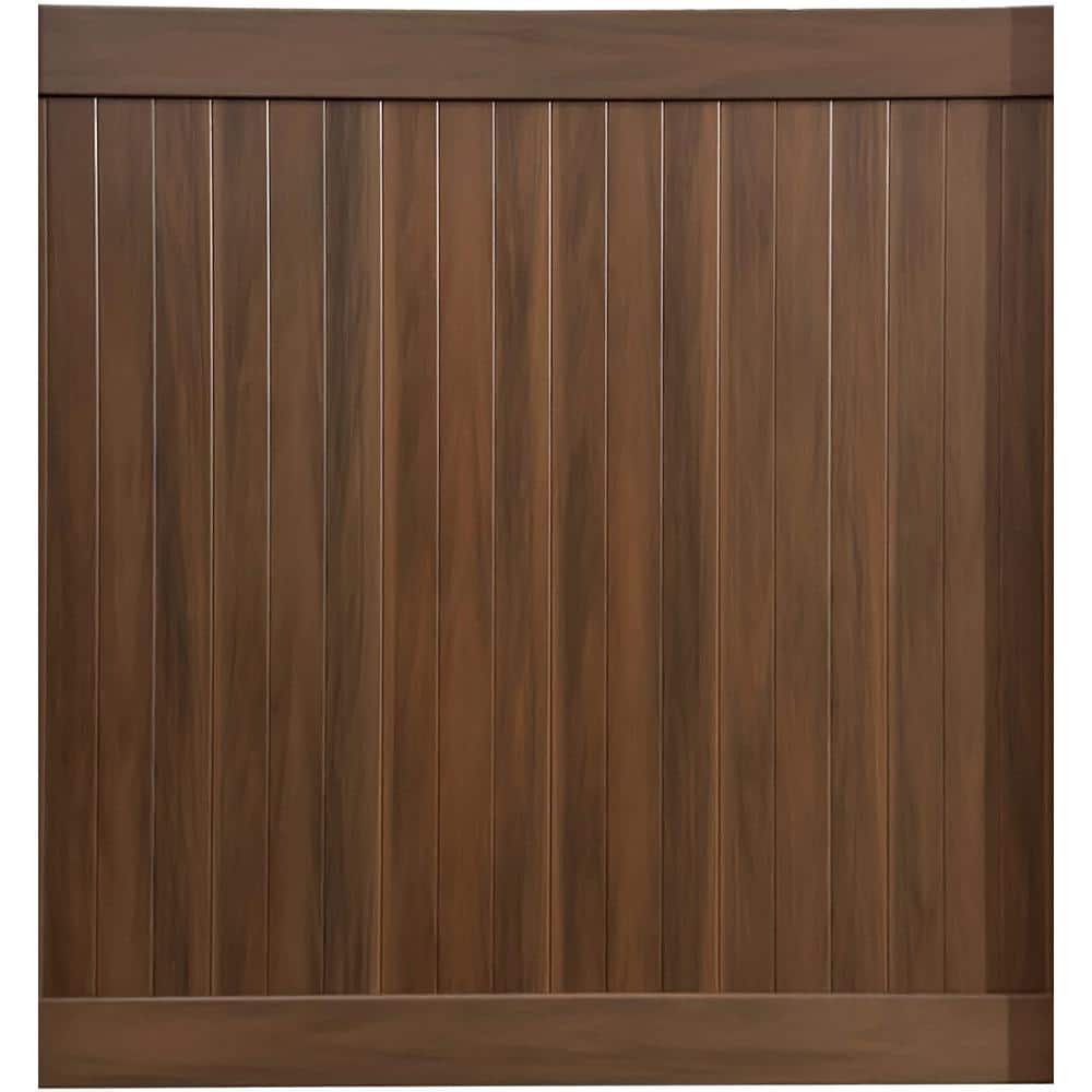 CREATIVE SURFACES 6 ft. x 6 ft. Woodgrain Hickory Vinyl Privacy Fence Panel