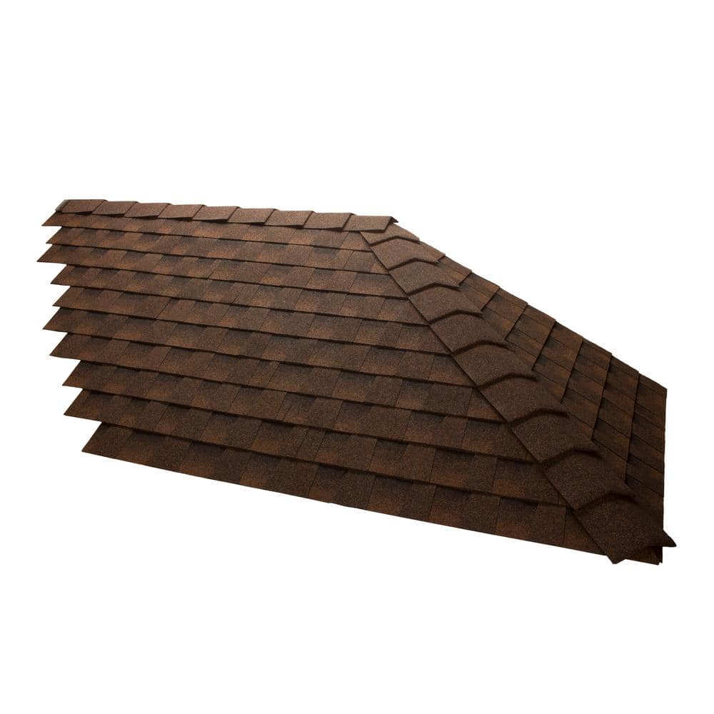 GAF TimberCrest Hickory/Sedona Sunset Bullnose Hip and Ridge Cap Shingles - 20 lin. ft.