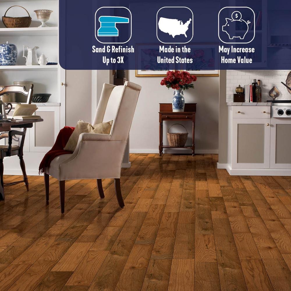 Bruce Plano Gunstock Oak 3/4 in. T x 5 in. W Smooth Solid Hardwood Flooring (23.5 sq.ft./ctn)