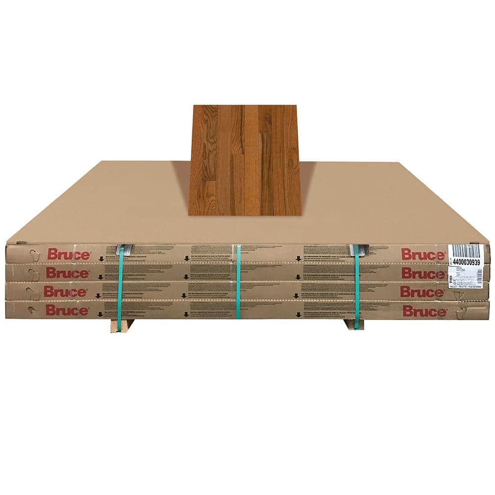 Bruce Plano Gunstock Oak 3/4 in. T x 3-1/4 in. W Smooth Solid Hardwood Flooring (352 sq.ft./pallet)