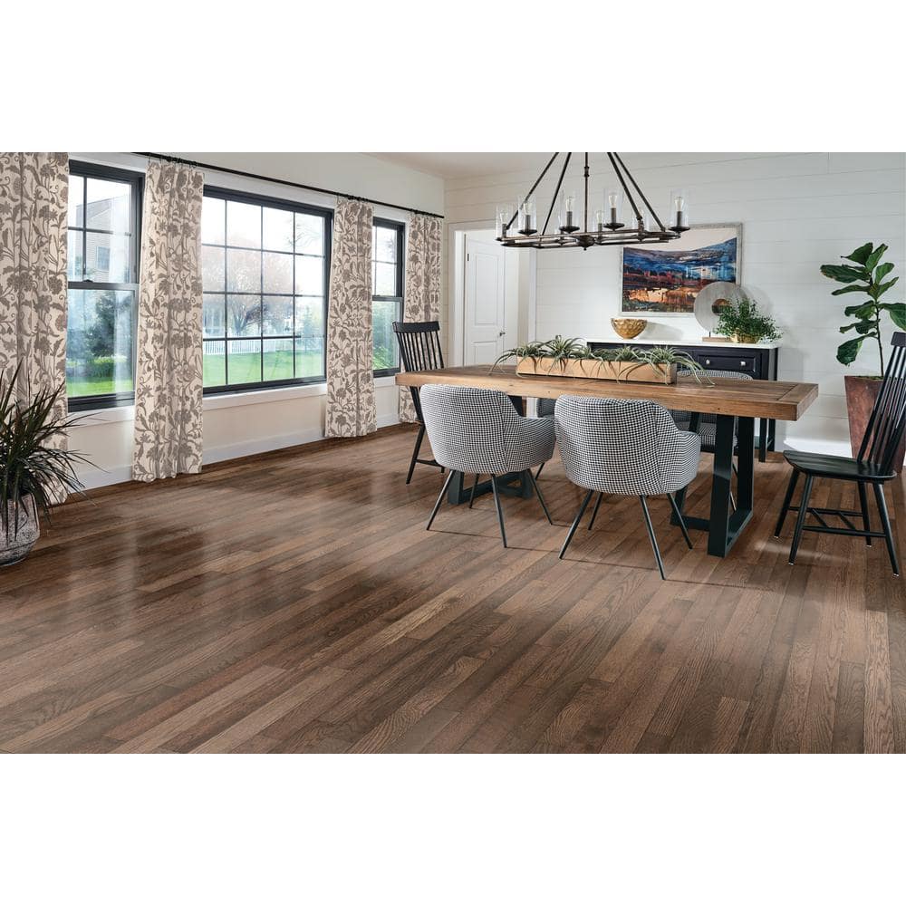 Bruce Plano Mocha Oak 3/4 in. T x 2-1/4 in. W Smooth Solid Hardwood Flooring (20 sq.ft./ctn)
