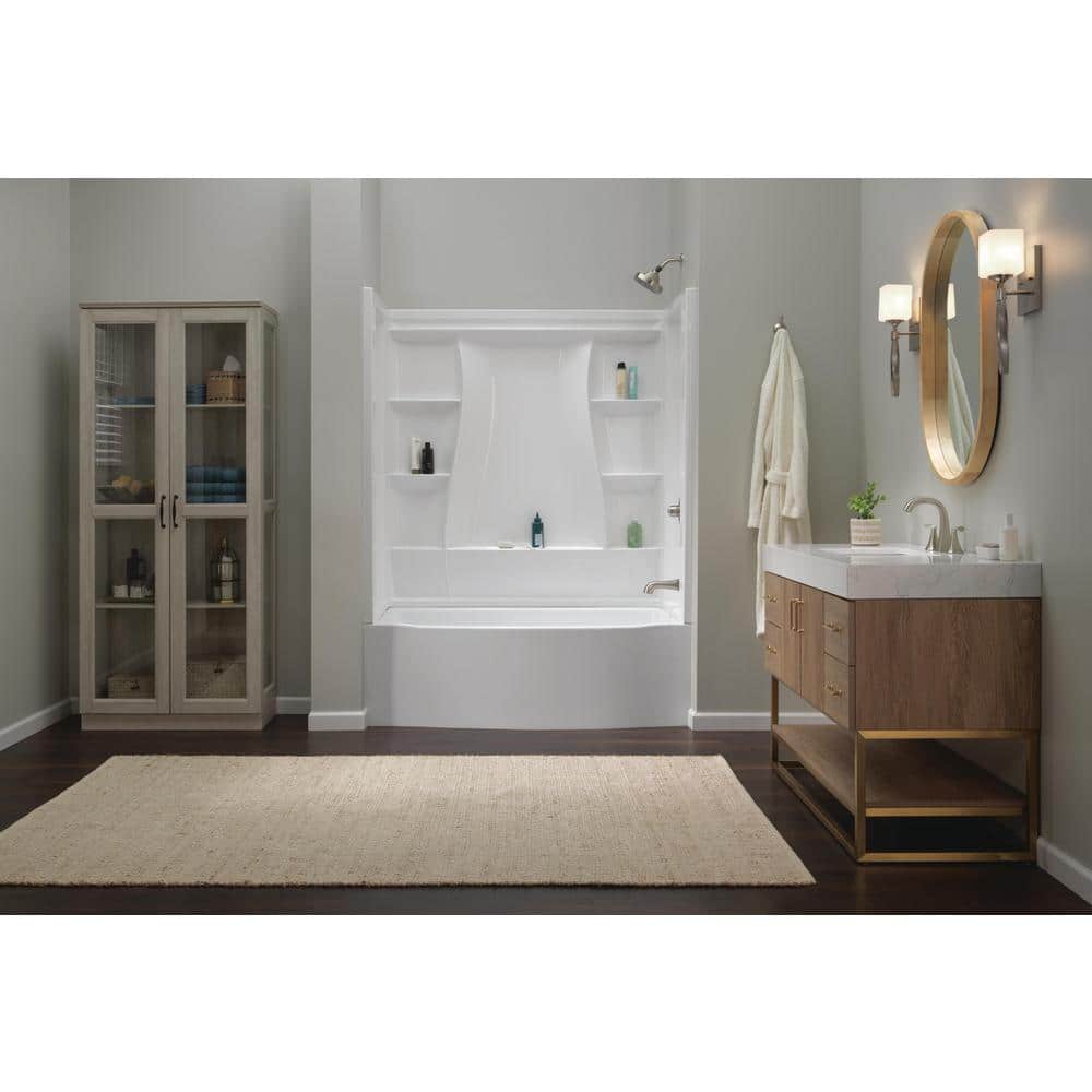 Delta Classic 500 Curve 60 in. x 32 in. Soaking Bathtub with Right Drain in High Gloss White