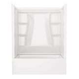 Delta Classic 500 60 in. x 30 in. Alcove Left-Drain Bathtub and 3-Piece Wall Surrounds, High Gloss White