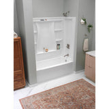 Delta Classic 500 60 in. x 30 in. Alcove Right-Drain Bathtub and 3-Piece Wall Surrounds, High Gloss White