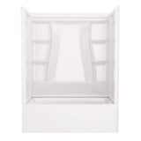 Delta Classic 500 60 in. x 30 in. Alcove Right-Drain Bathtub and 3-Piece Wall Surrounds, High Gloss White