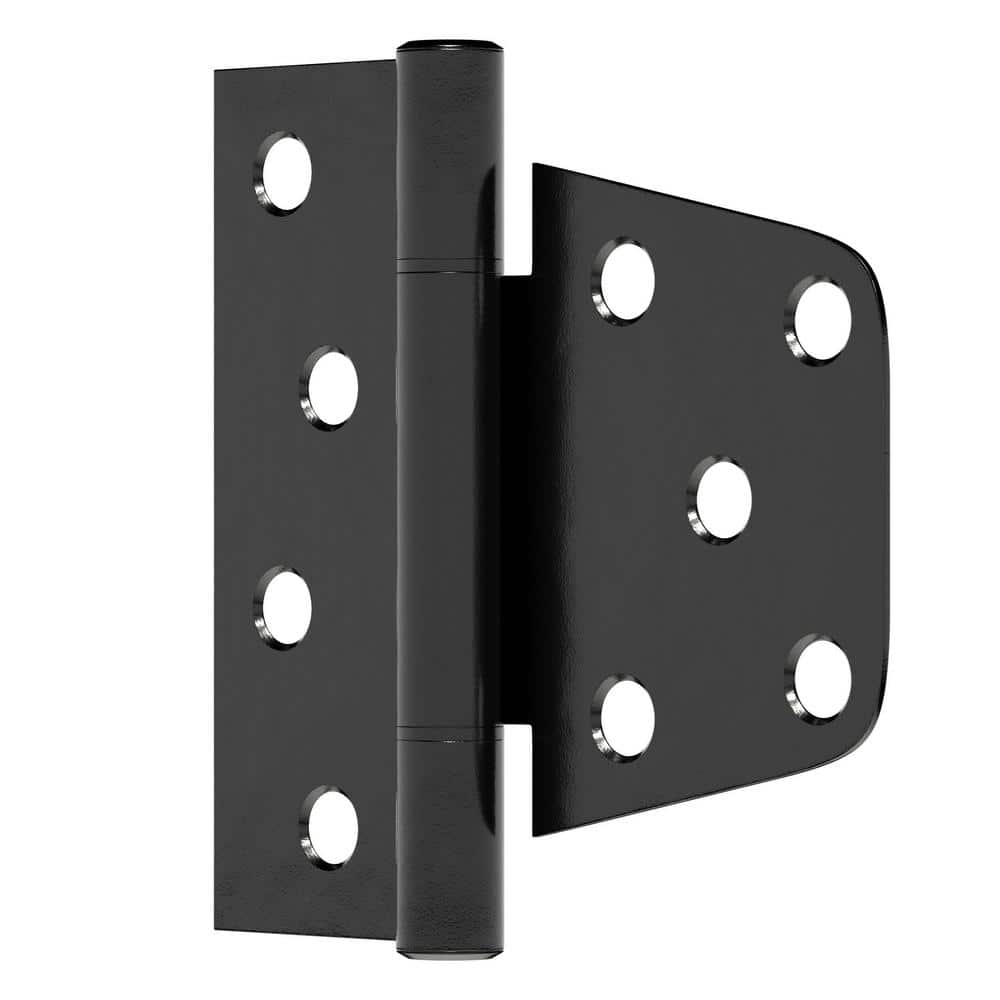 Hillman 3-1/2 in. Heavy Duty T-Hinge in Black for 2 x 4 or 4 x 4 Post Applications (5-Pack)