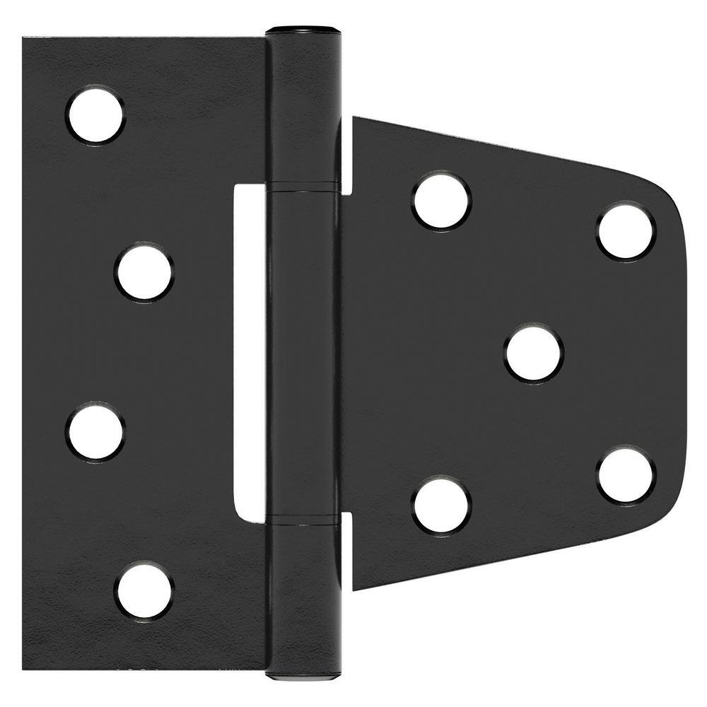 Hillman 3-1/2 in. Heavy Duty T-Hinge in Black for 2 x 4 or 4 x 4 Post Applications (5-Pack)