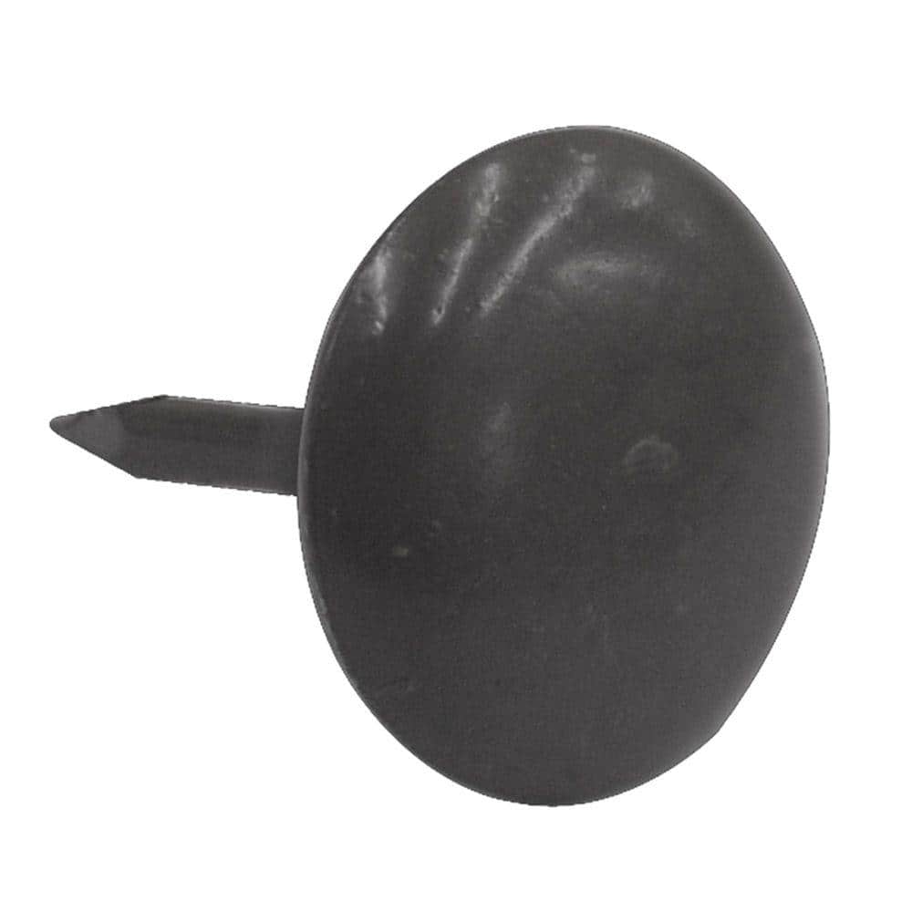 Hillman Large Brass-Plated Black Brass Furniture Nails, 25-Pack