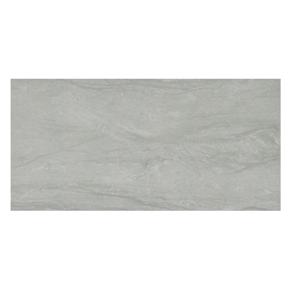 MSI Hillside Gray 12 in. x 24 in. Matte Porcelain Stone Look Floor and Wall Tile (16 sq. ft./Case)