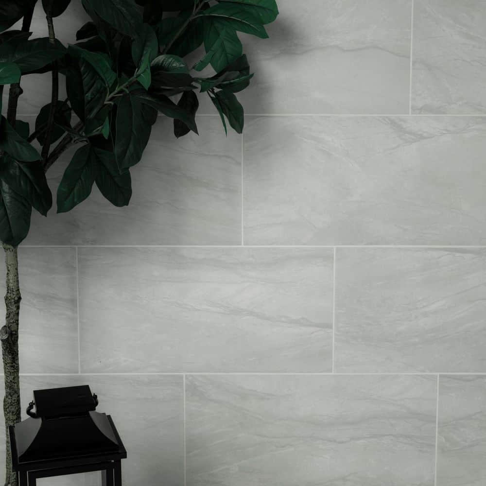 MSI Hillside Gray 12 in. x 24 in. Matte Porcelain Stone Look Floor and Wall Tile (16 sq. ft./Case)