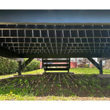 FORTRESS Apex Attached 12 ft. x 12 ft. Himalayan Cedar PVC Deck Kit with Steel Framing and Aluminum Railing