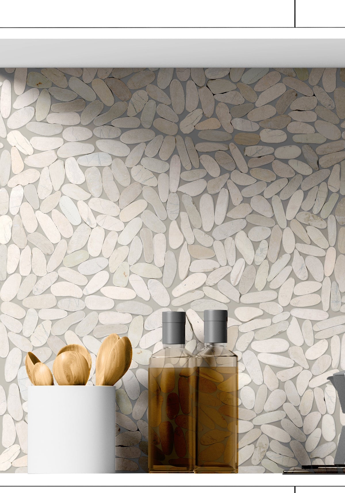 Emser Flat Venetian Pebble 11-Pack Medici Blend Natural Stone Border Tile (12-in x 12-in)