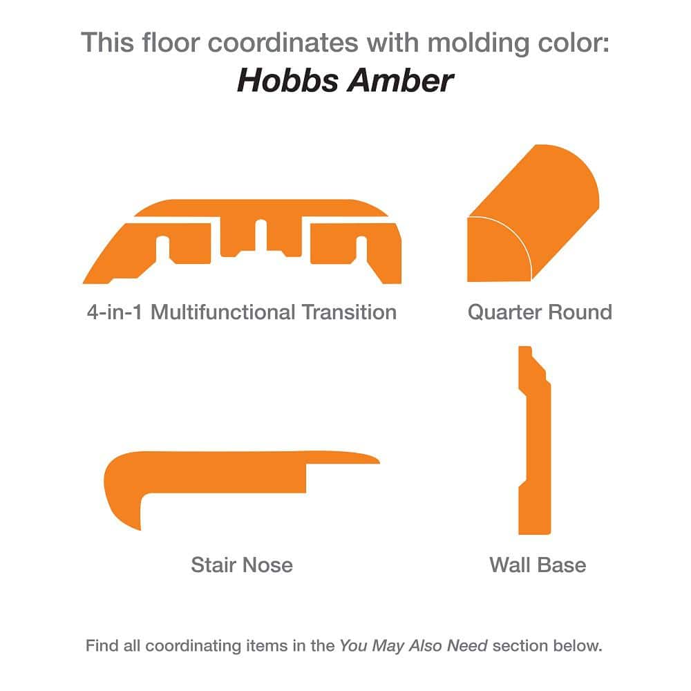 Pergo Outlast+ Hobbs Amber Hickory 12 mm T x 7.4 in. W Waterproof Laminate Wood Flooring (19.63 sq.ft./case)