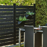 HOFT 15 in. Black Medium Steel Planter