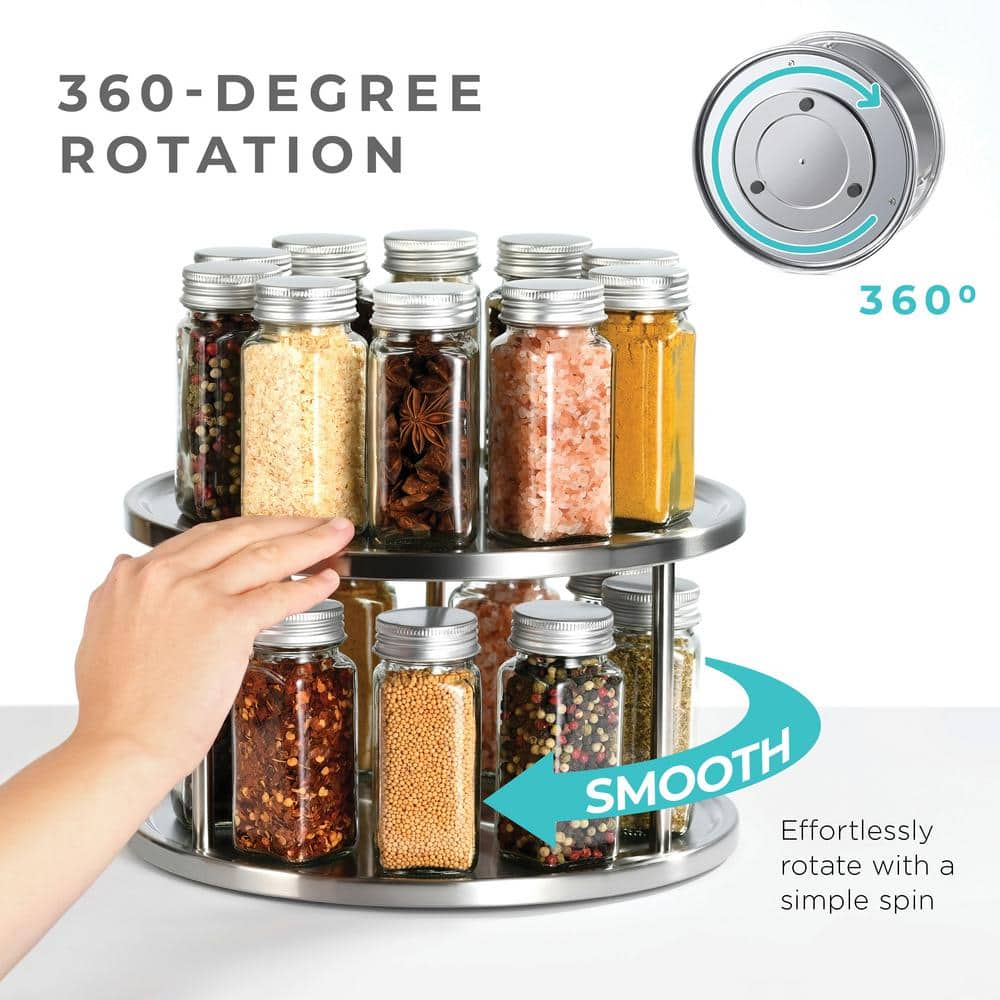 Home it 2-Tier Lazy Susan Turntable 360°
