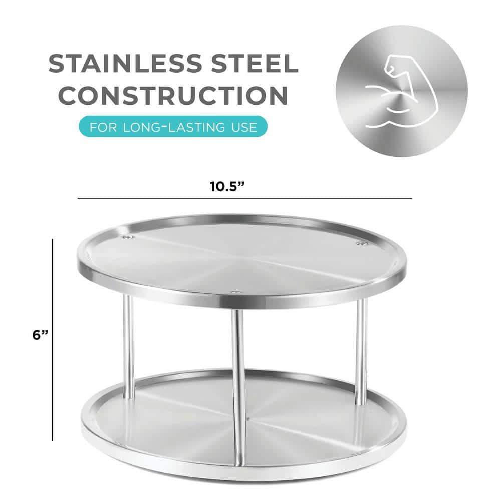 Home it 2-Tier Lazy Susan Turntable 360°