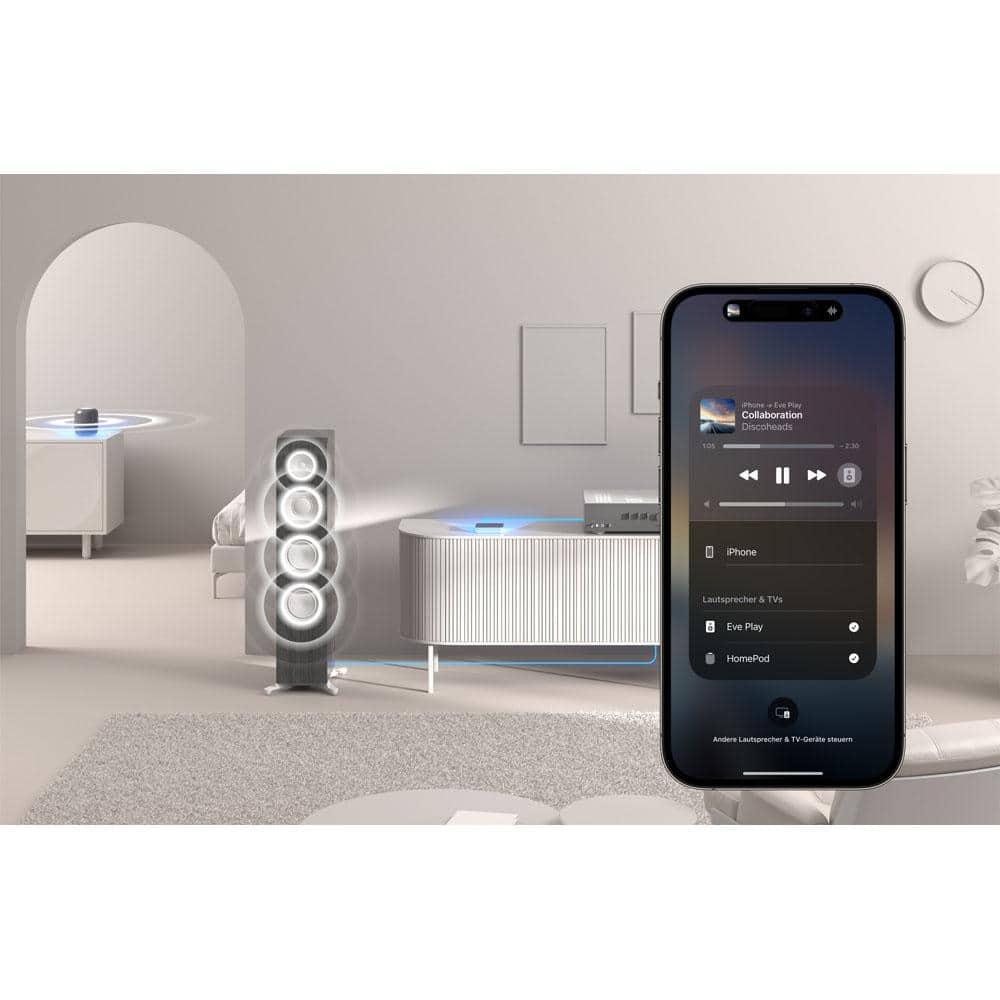 eve Play – Audio Streaming Interface for Apple Airplay - Upgrade Amp to AirPlay Audio Streaming, Works w/ Apple Home (Black)