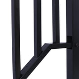 HOMEIBRO 54 in. H x 33 in. W Black Steel Baluster Railing Starter Stair Railing Kit