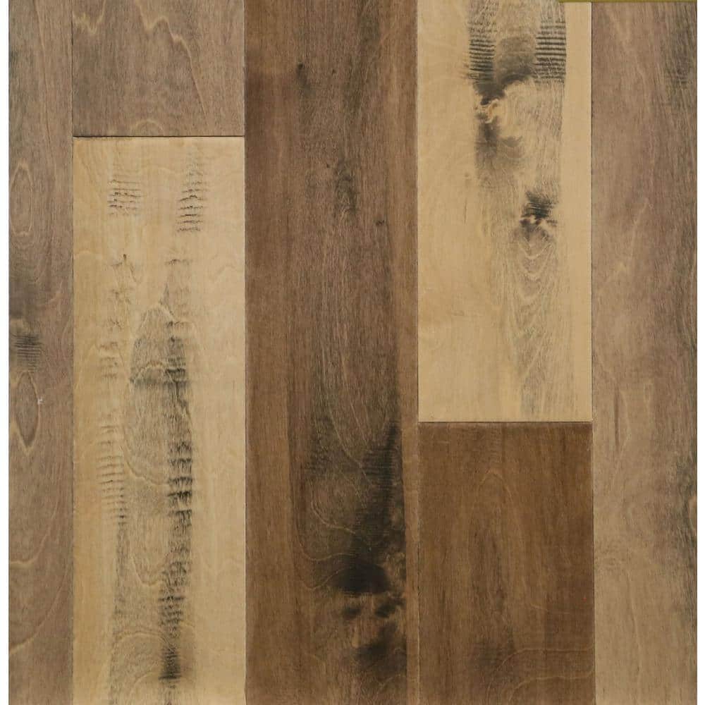 OptiWood Homestead Birch 2/7 in. T x 5 in. W Click Lock Hand Scraped Engineered Hardwood Flooring (16.7 sq.ft./case)