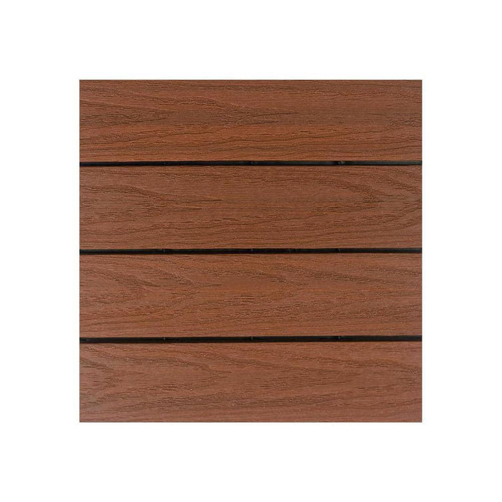 NewTechWood UltraShield Naturale 1 ft. x 1 ft. Quick Deck Outdoor Composite Deck Tile in Honduran Mahogany (10 sq. ft. Per Box)