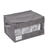 Honey-Can-Do Gray Polyester Stemware Storage Box