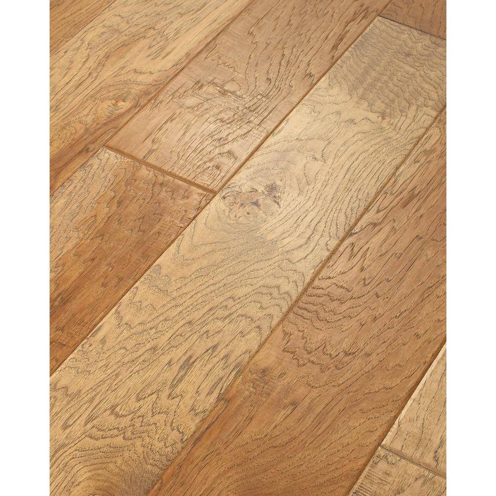 Shaw Canyon Honey Hickory 3/8 In. T X 6.3 in. W Tongue and Groove Scraped Engineered Hardwood Flooring (30.48 sq.ft./case)