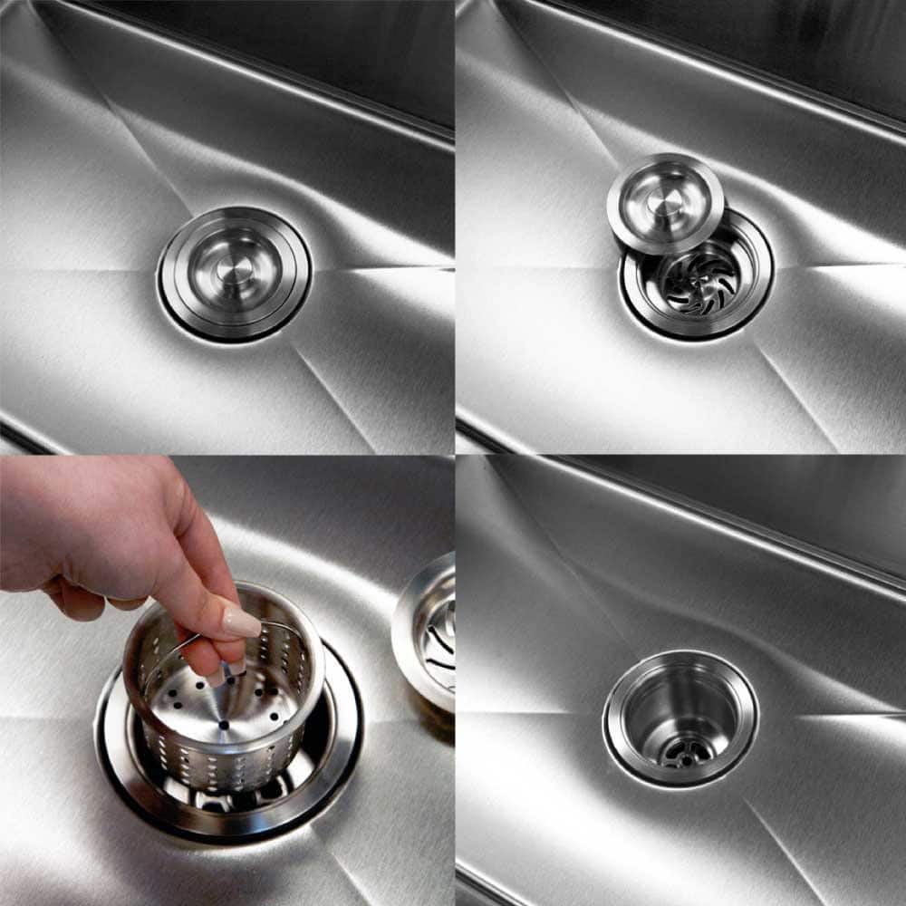 HOUZER Hi-Capacity Deep Basket Strainer 190-9300 for Utility Sinks