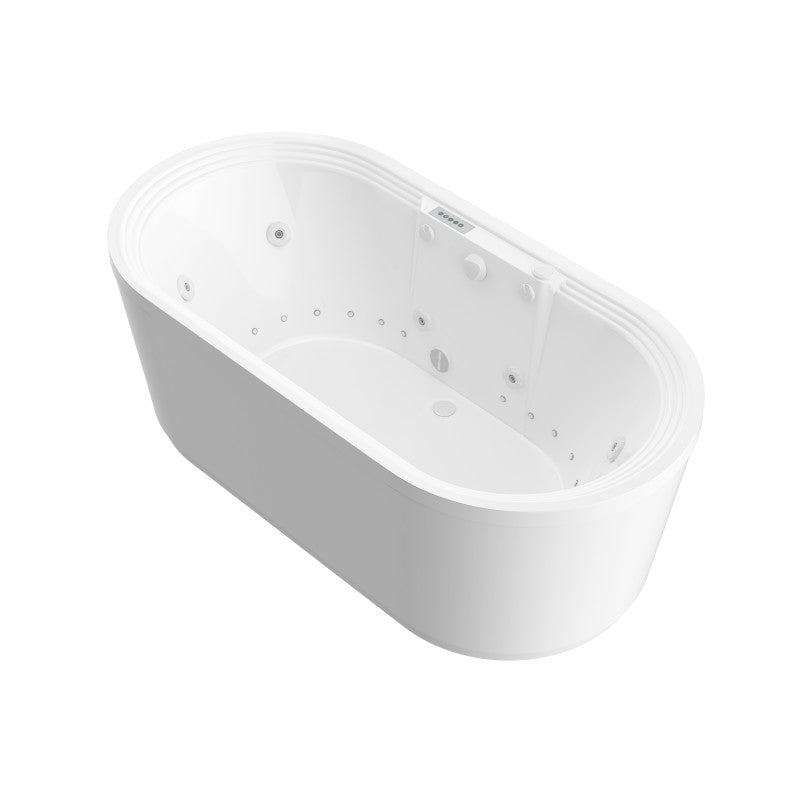 Universal Tubs Pearl 5.6 ft. Center Drain Whirlpool and Air Bath Tub in White (34 x 67 in.)